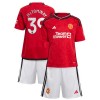 Manchester United McTominay 39 Fodboldtrøjer Børn Hjemme 2023-24 Kort ærmer